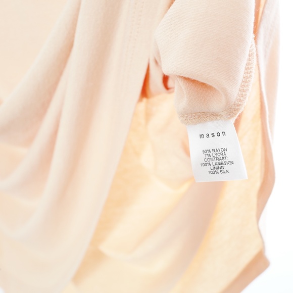 Mason by Michelle Peach Leather Front Tee Dress - Size P - Picture 7 of 7